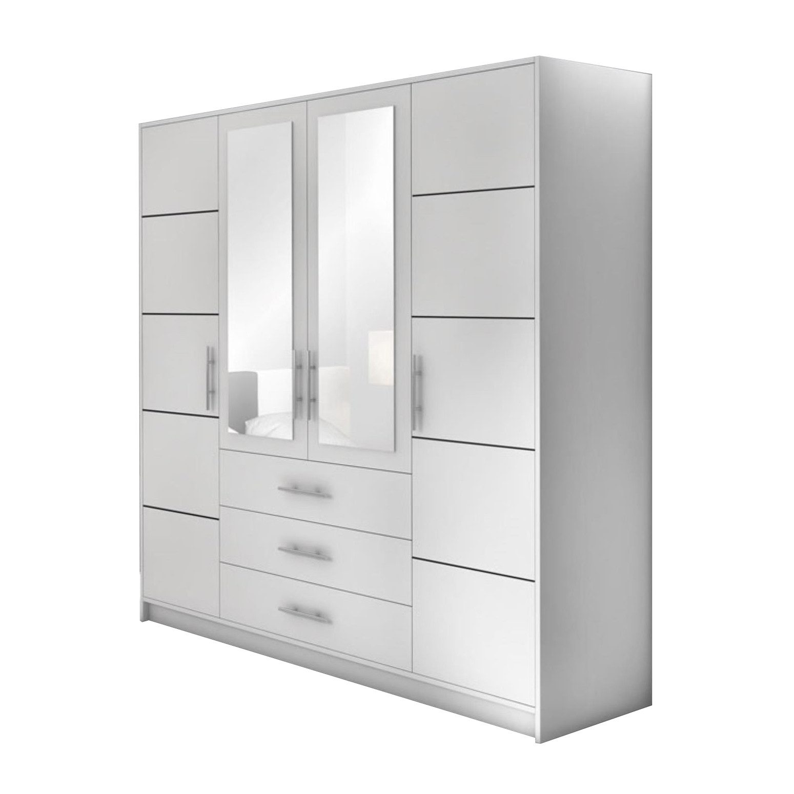 Beautysofa Kleiderschrank Kleiderschrank mit 4 türen günstig online kaufen