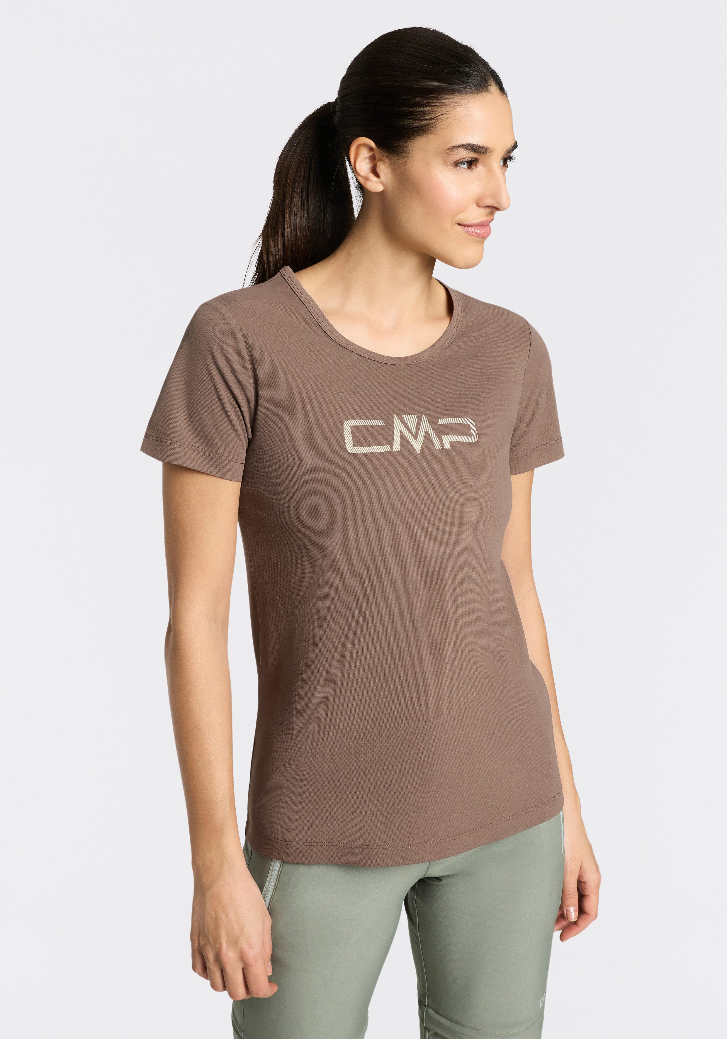 CMP Funktionsshirt WOMAN CO T-SHIRT für Erwachsene, mit sportlichem Stil, Kurzarm, gerader Abschluss