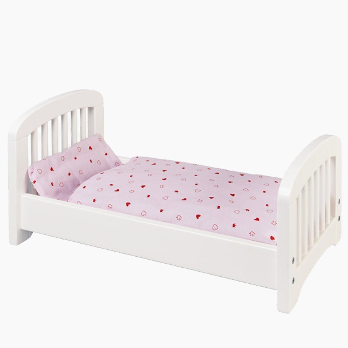 goki Puppenbett Puppenbett Weiss (packung, 3tlg., set), aus massivem Kiefernholz gearbeitet