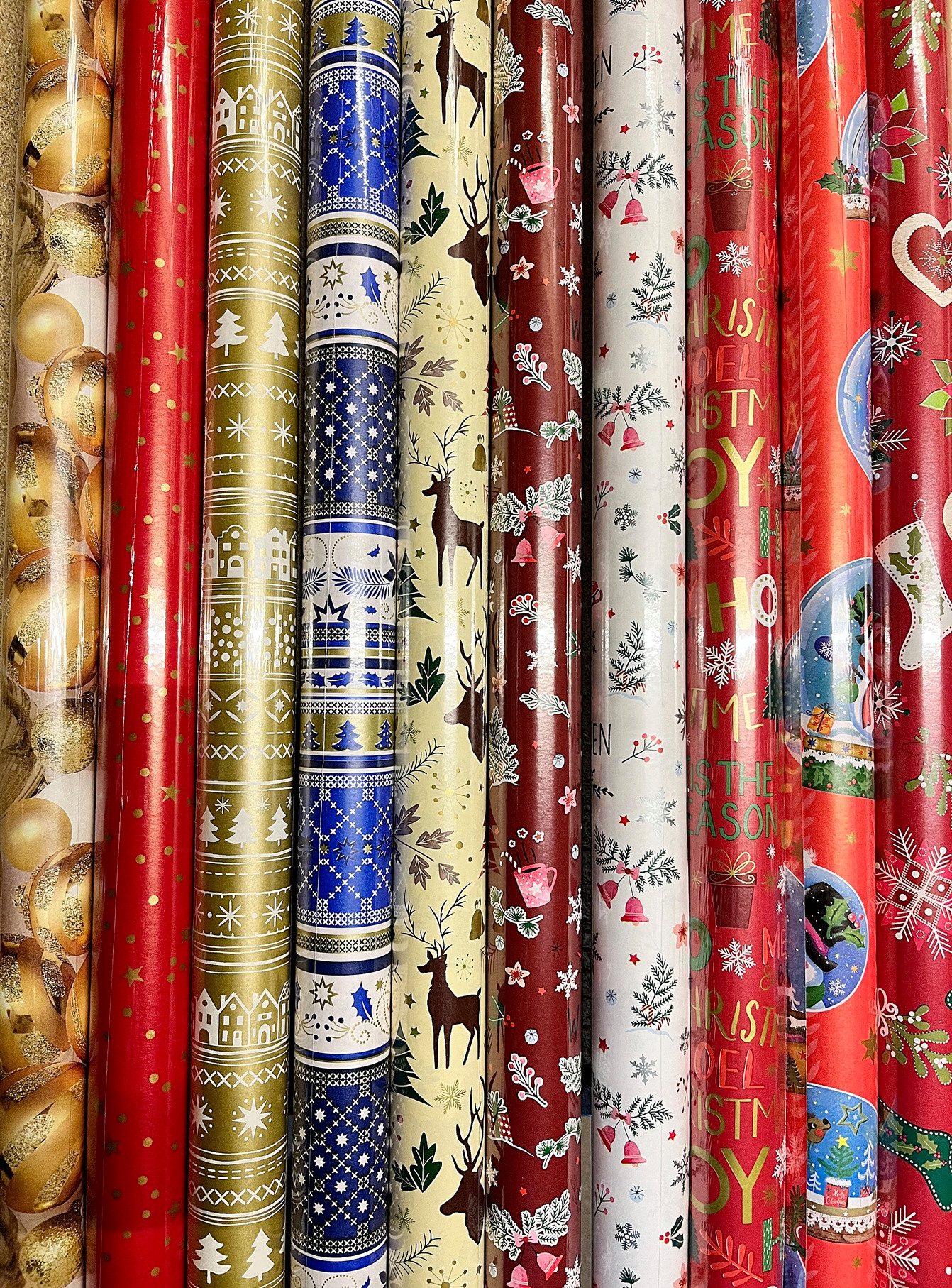 Osma Geschenkpapier 10 Rollen Geschenkpapier Weihnachten 200x70 cm Mix, Weihnachten (10St)