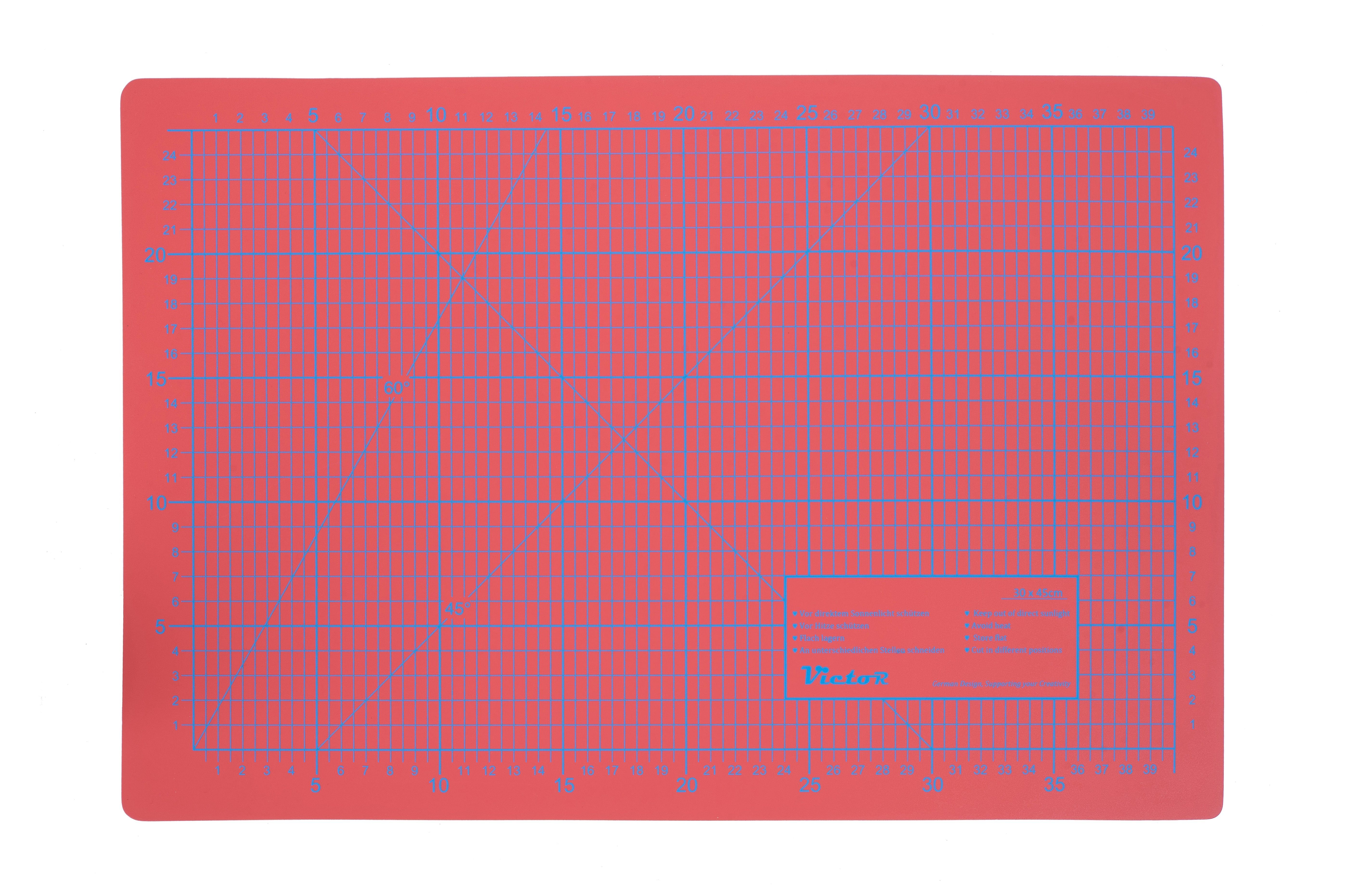 Victor (Zenith) Schneideunterlage Schneidematte 3-lagig, selbstheilend, rutschsicherer Oberfläche und beidseitgen Rasterdruck