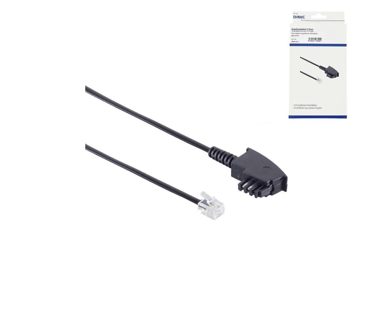 DINIC Telefonkabel TAE-F universal-Belegung, TAE-F Stecker auf West... Telefonkabel