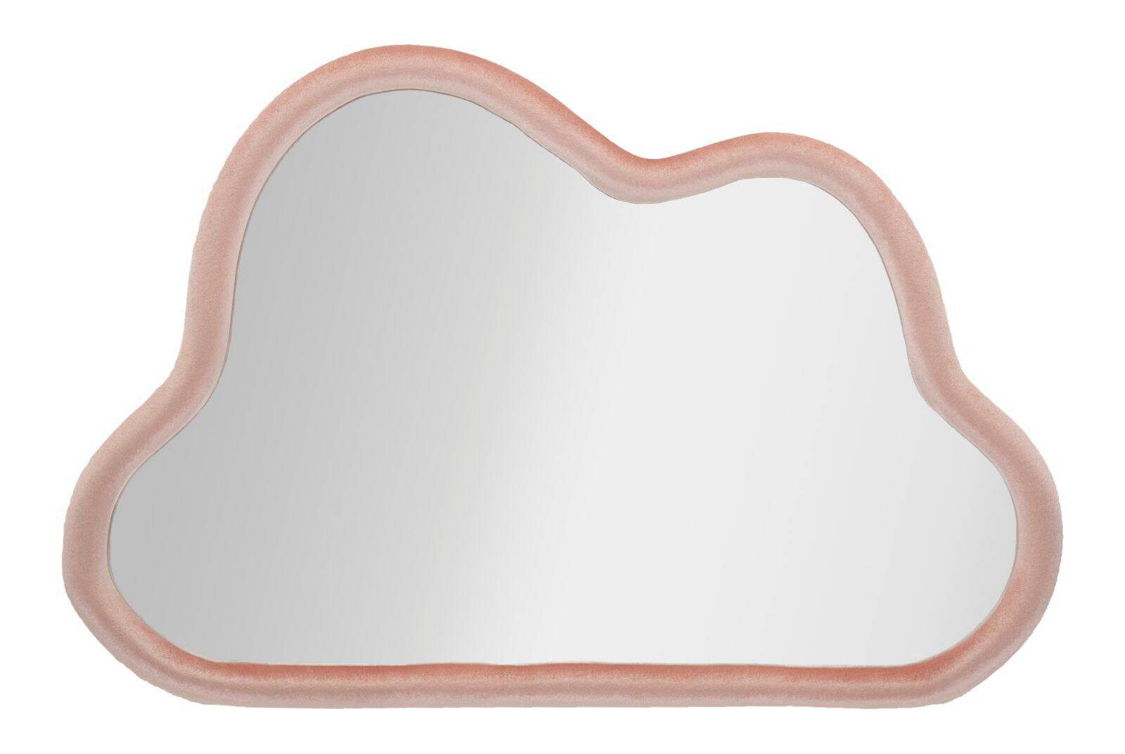 Mauro Ferretti Dekospiegel Wolkenförmiger Spiegel mit Rahmen aus Velours, 90 x 60 cm