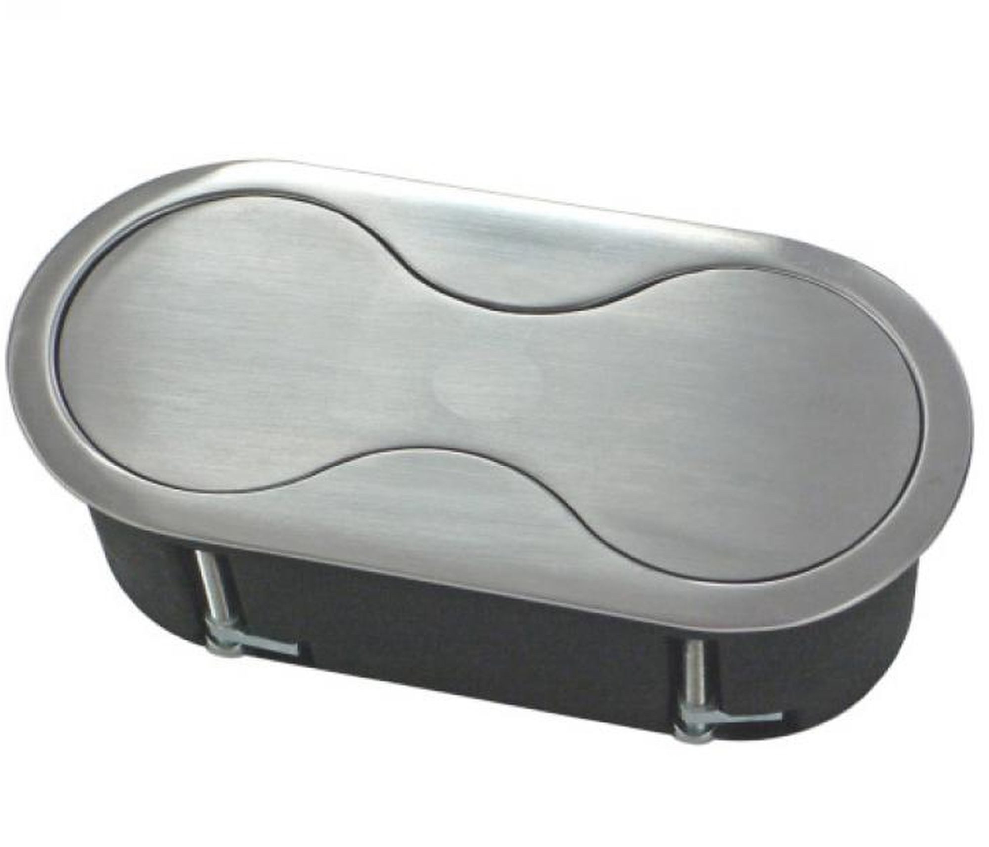 Thebo Küchensteckdose Eight Einbausteckdose Küche Arbeitsplatte Schublade Einbau-Tischsteckdose 2-fach (Kabellänge 2.00 m)