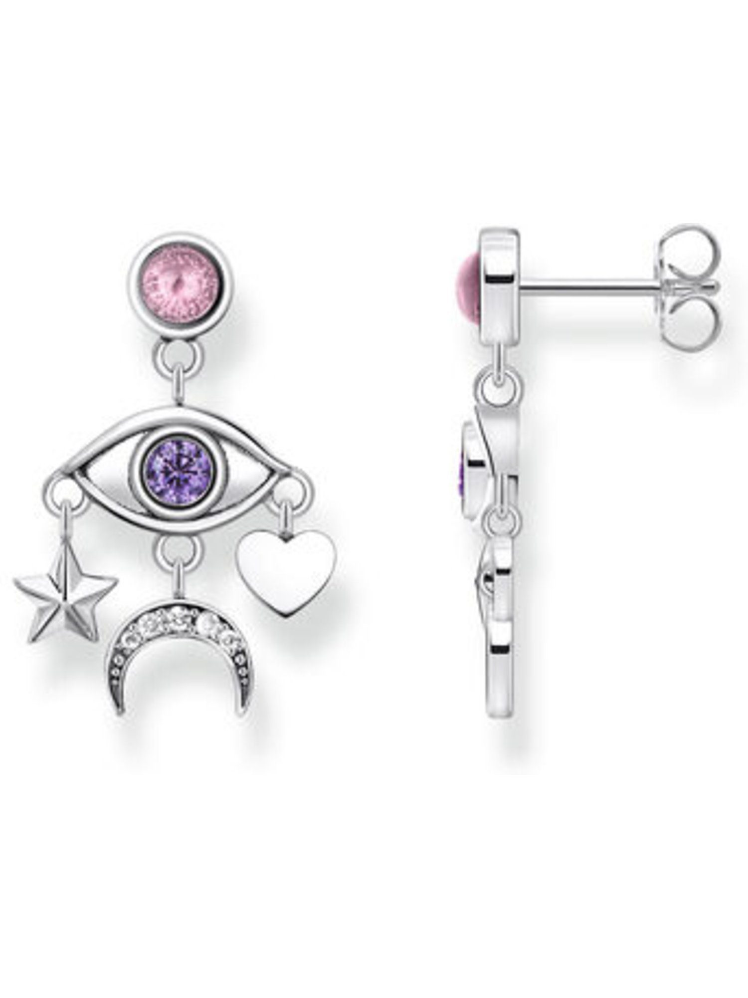 Paar Ohrhänger Thomas Sabo Damen-Ohrhänger 925er Silber Zirkonia