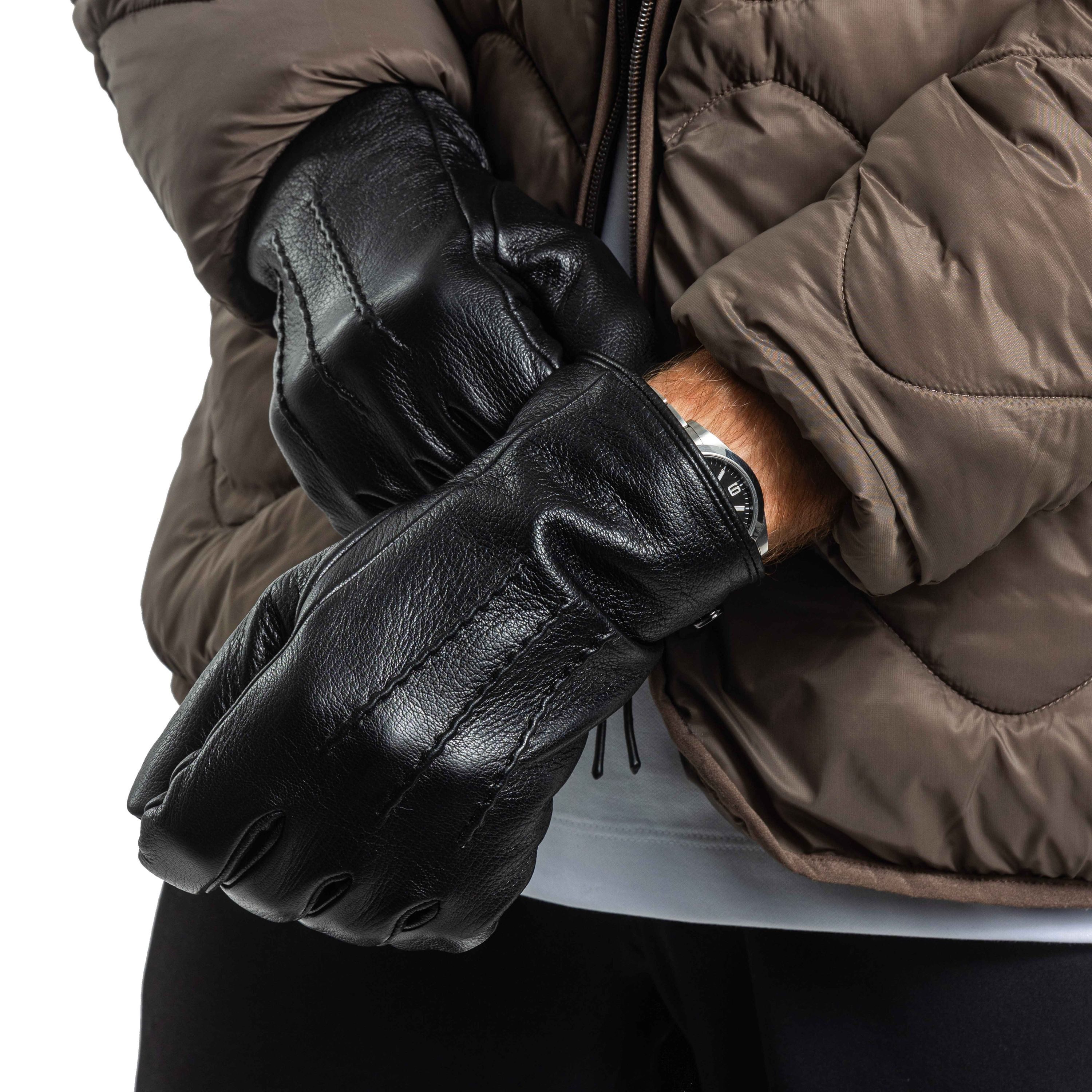 Hand Gewand by Weikert Lederhandschuhe CHARLIE - Ziegenleder-Handschuhe mit Kaschmir-Wolle Fütterung