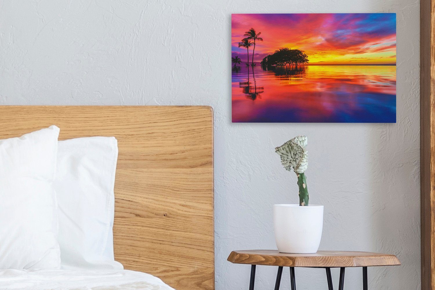 cm Wandbild (1 - Leinwandbild OneMillionCanvasses® - Hawaii Aufhängefertig, Himmel, 30x20 St), Leinwandbilder, Wanddeko, Farben