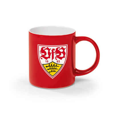 VfB Stuttgart Becher »VfB Stuttgart Kaffeebecher - 350 ml - rot/weiß mit Logo«