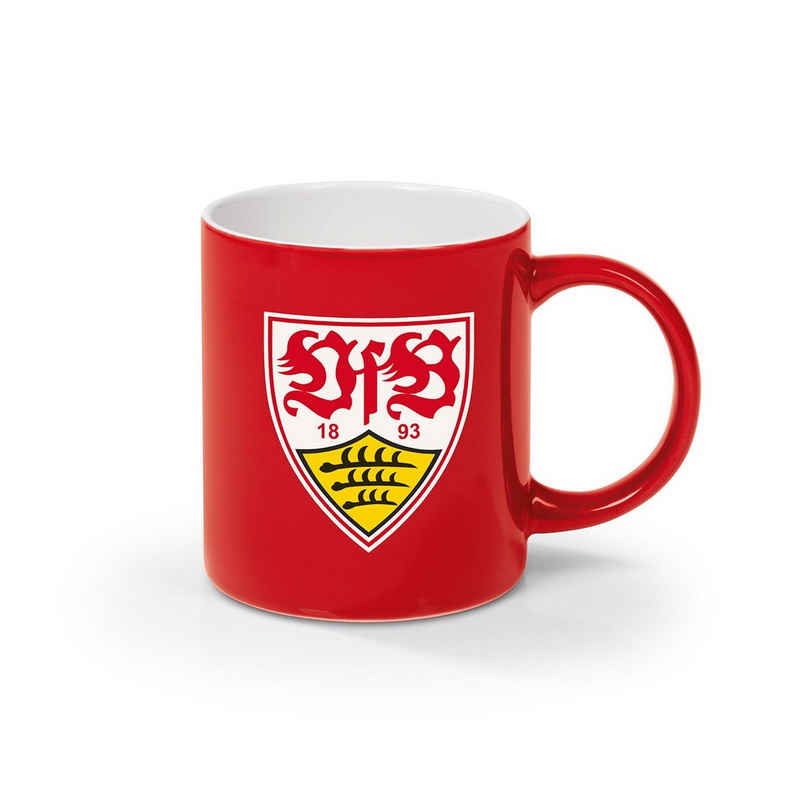 VfB Stuttgart Becher VfB Stuttgart Kaffeebecher - 350 ml - rot/weiß mit Logo