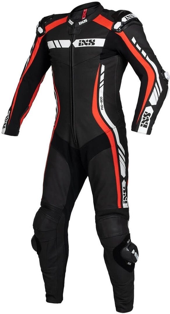 IXS Motorradkombi Sport RS-800 1.0 1-Teiler Motorrad Lederkombi Atmungsaktiv protektoren abriebfest herausnehmbares