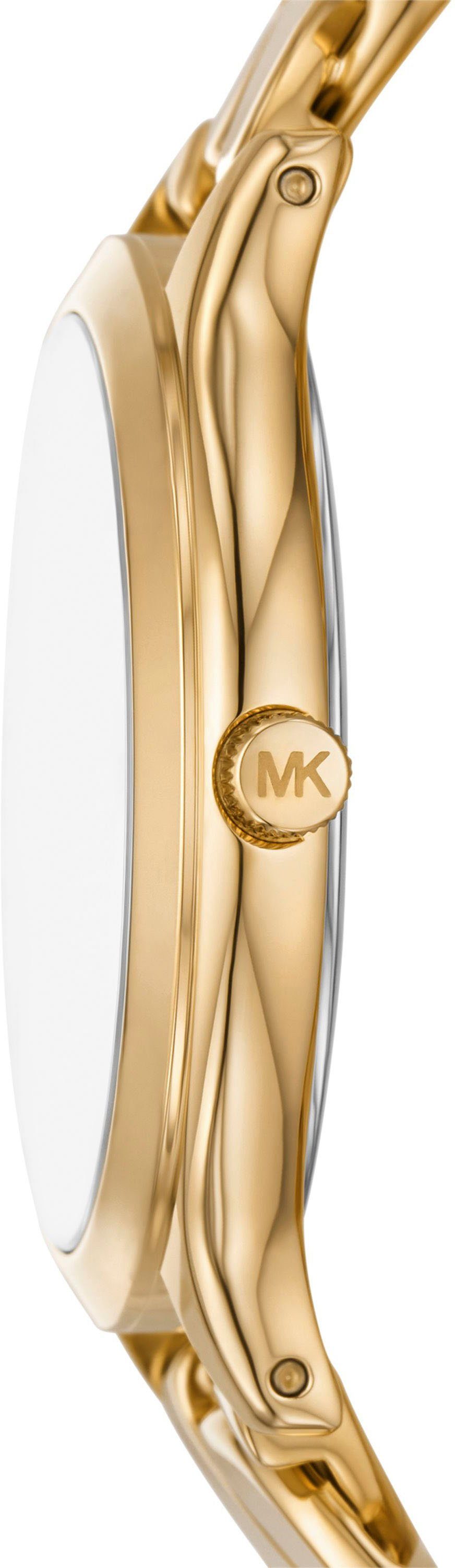 MICHAEL KORS Quarzuhr SLIM RUNWAY CHAIN MK7472, Armbanduhr, Damenuhr, Edelstahlarmband