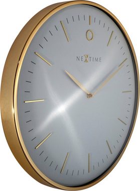 NEXTIME Wanduhr 3235WI (in minimaoistischem Design aus Metall)