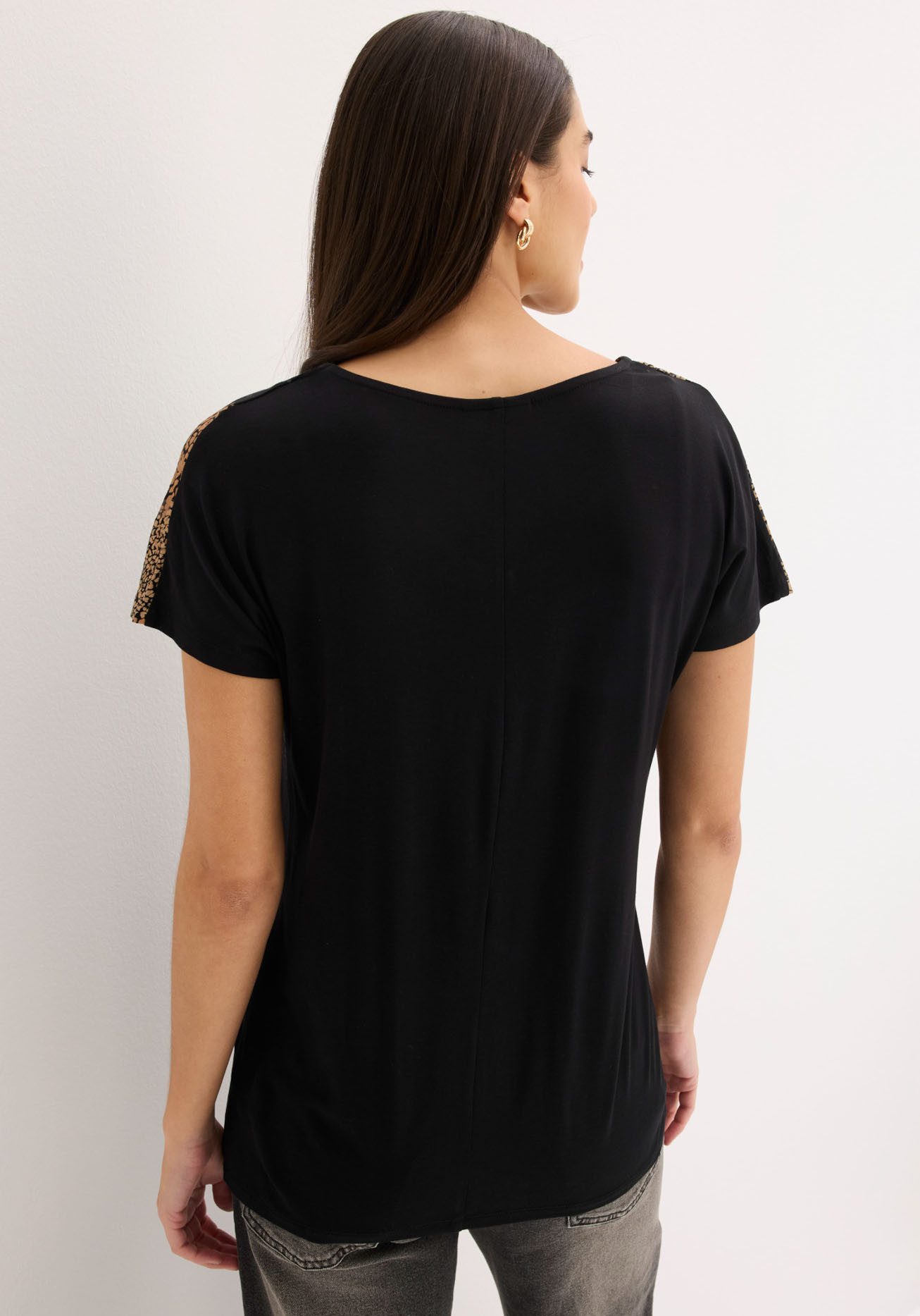bonprix T-Shirt Oversize-Passform, überschnittene Schultern, Kurzarm, aus Viskose