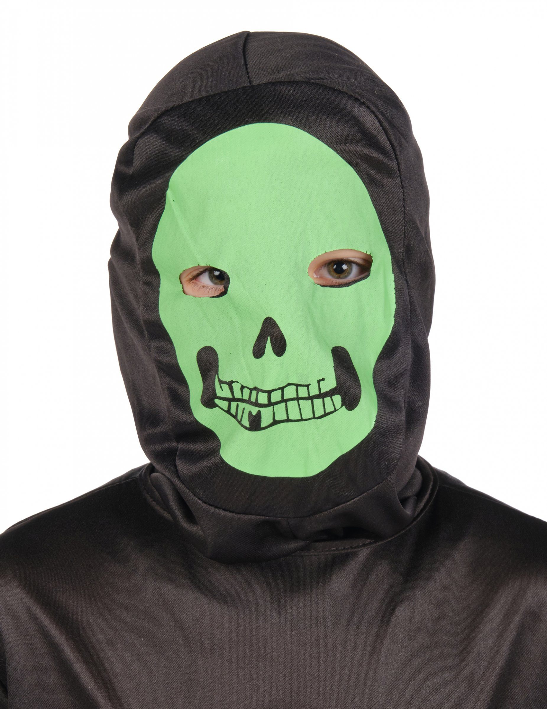 JADEO Kostüm Schauriges Skelett Halloween-Kinderkostüm schwarz-grün