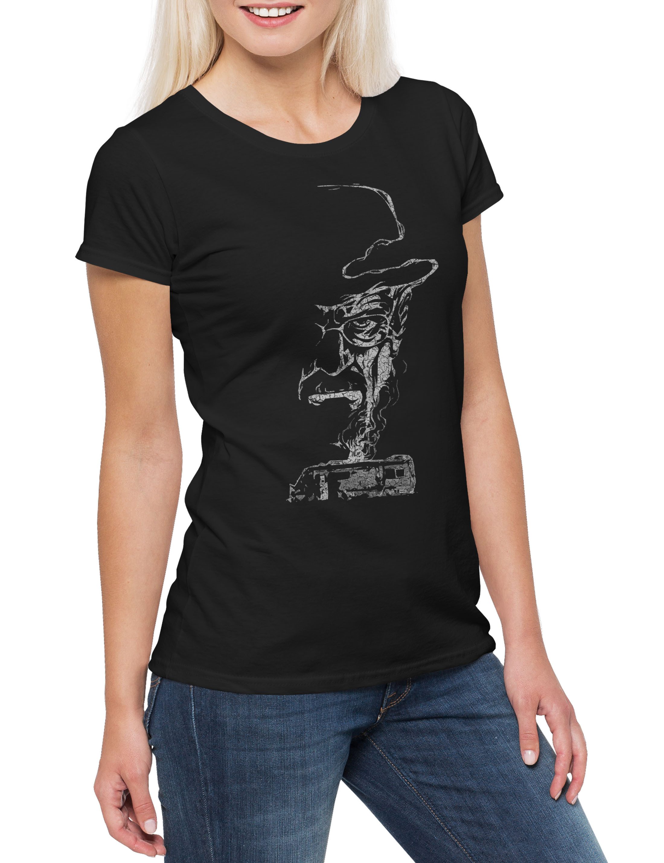 Print-Shirt Breaking Smoke Damen T-Shirt Walter Heisenberg Bad White Pinkman Jesse