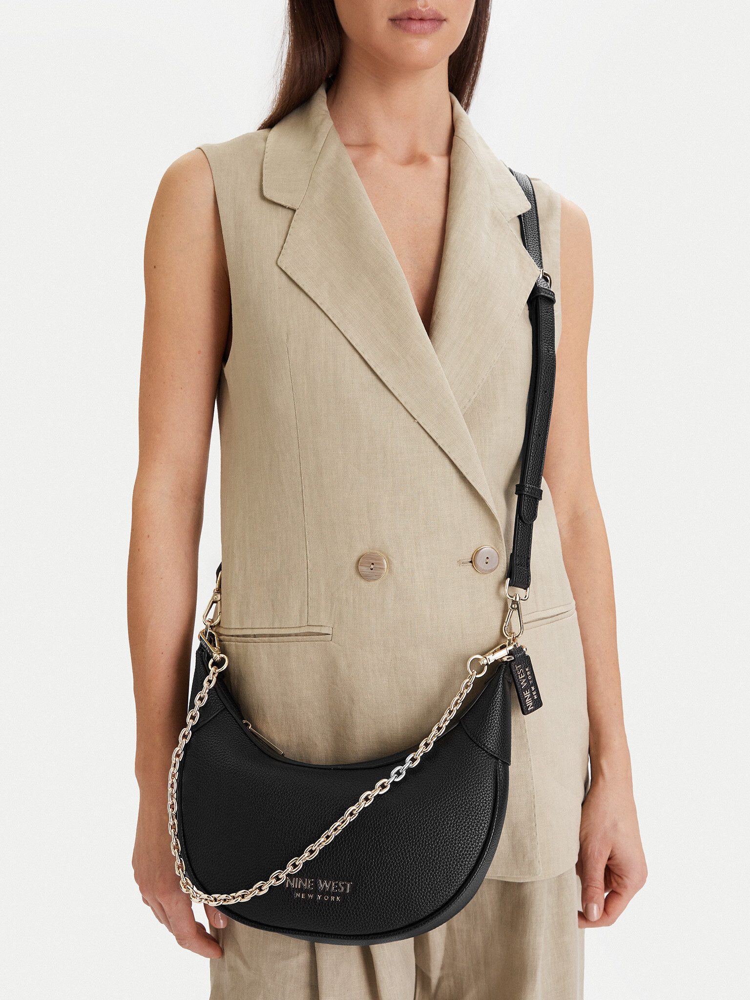 Nine West Handtasche Nine West Damenhandtasche Schwarz NINE WEST-CEO-ZERNA-KY258 Schwarz