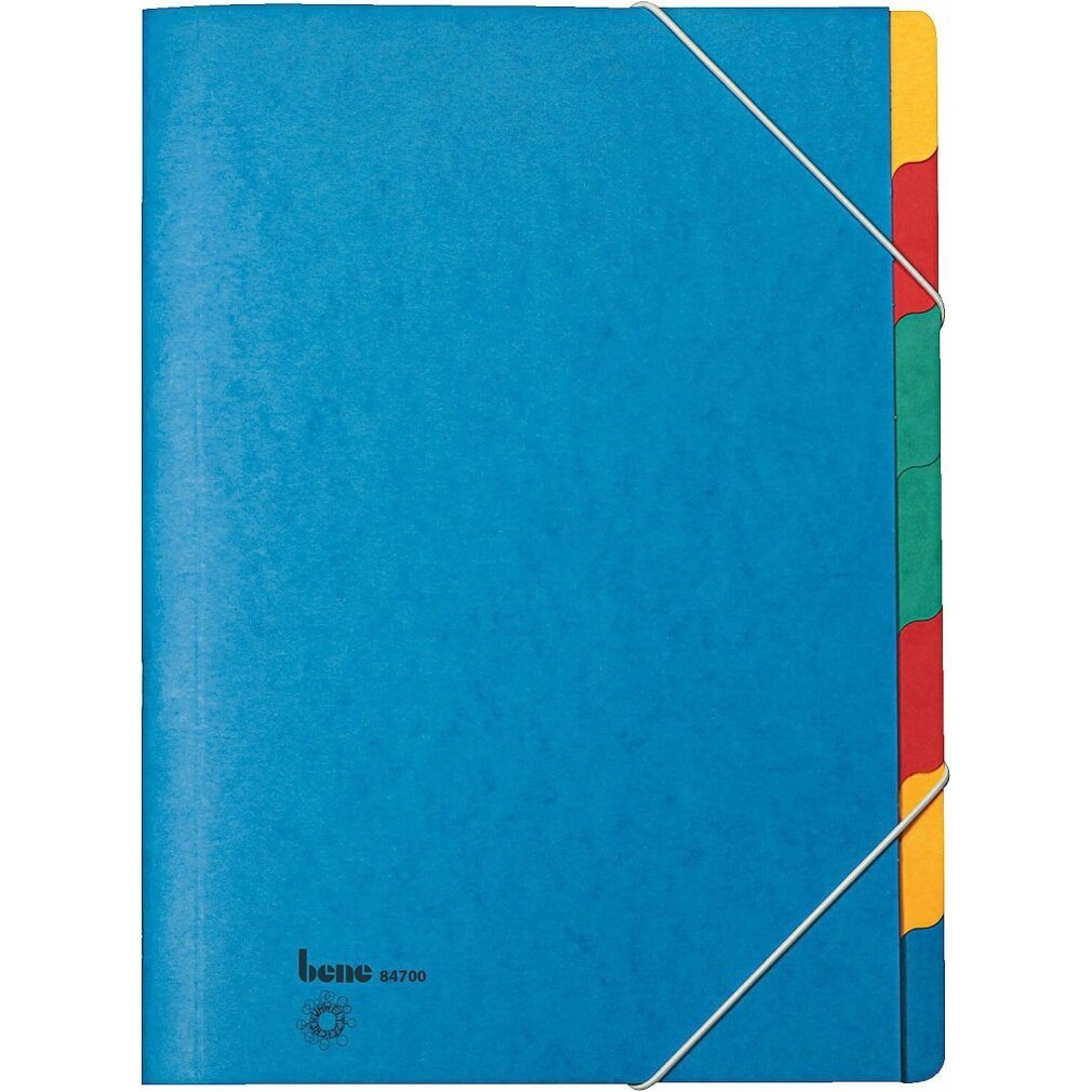 bene Fächermappe Ordnungsmappe 7 Fächer blau