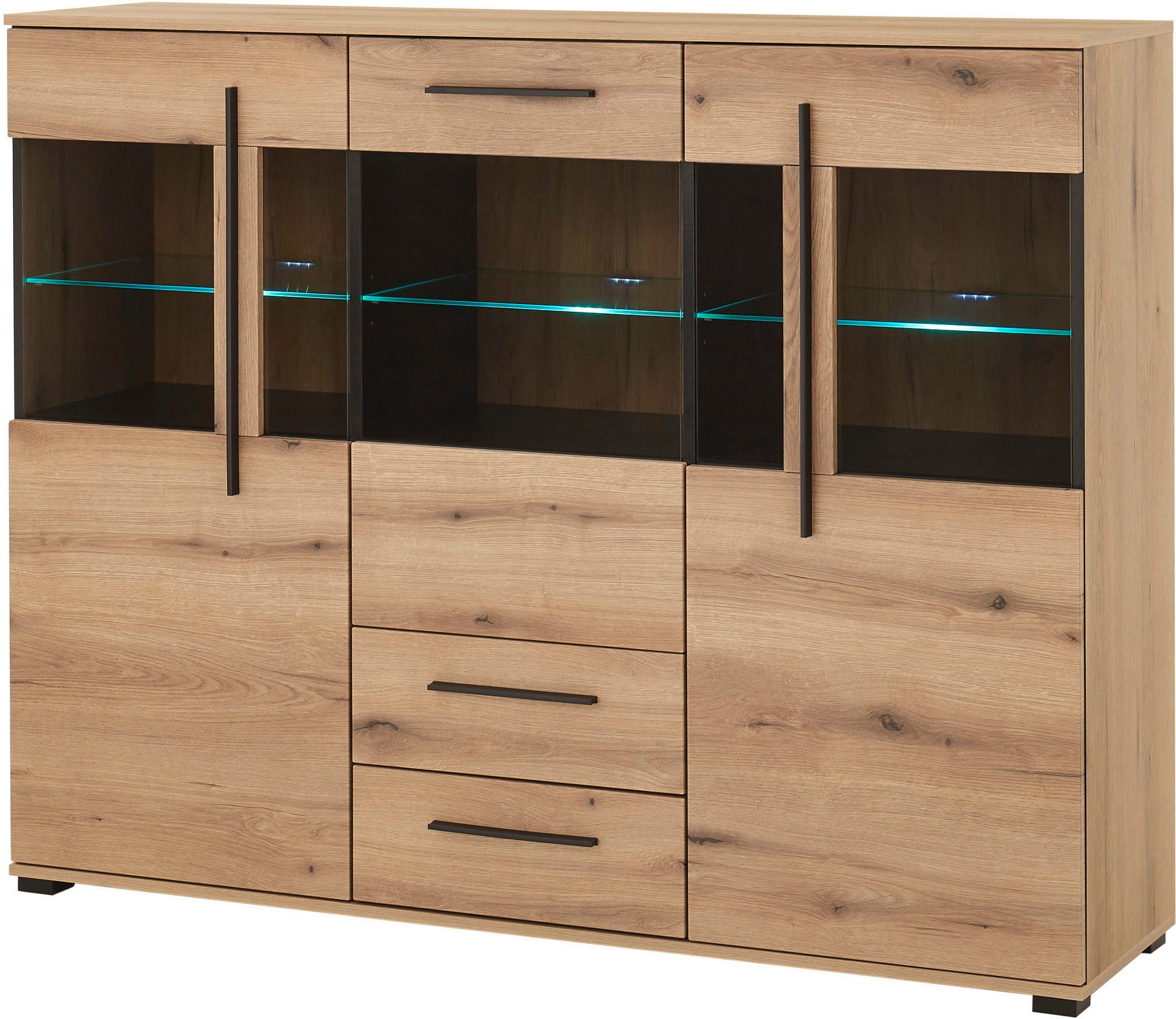INOSIGN Highboard Cantara, moderner Schrank, Vitrine in Eiche Dekor oder we günstig online kaufen