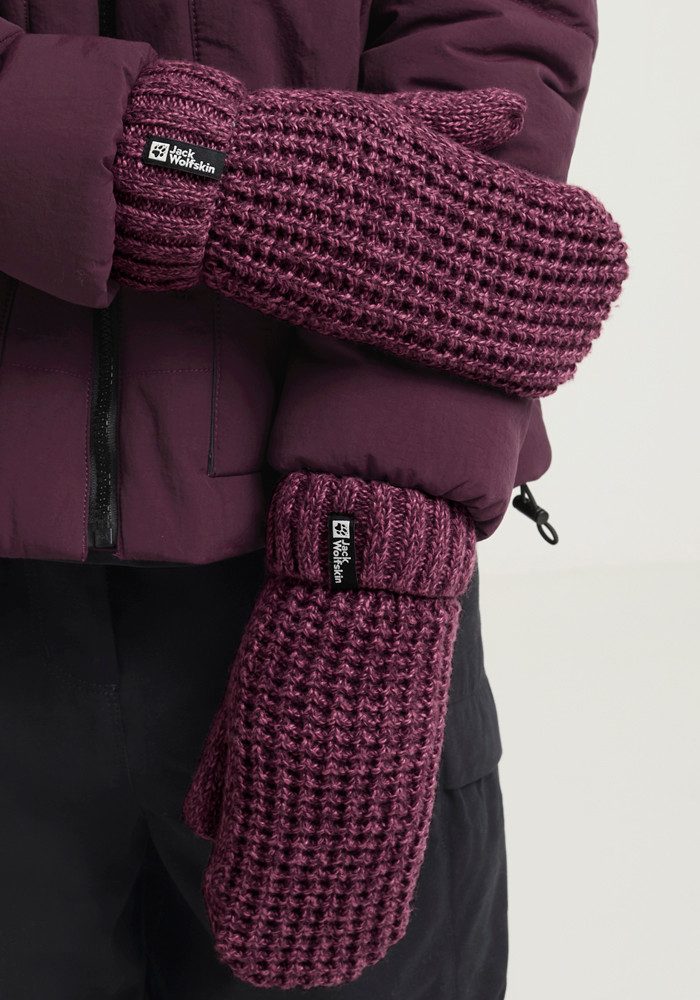 Jack Wolfskin Fäustlinge MEDLEY KNIT MITTEN W Strick-Fäustlinge, warm, mit Fleece-Futter