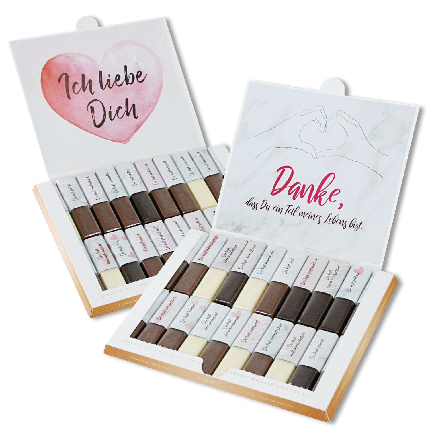 younikat Aufkleber Aufkleber passend für Merci Schokolade - Liebe & Freundschaft