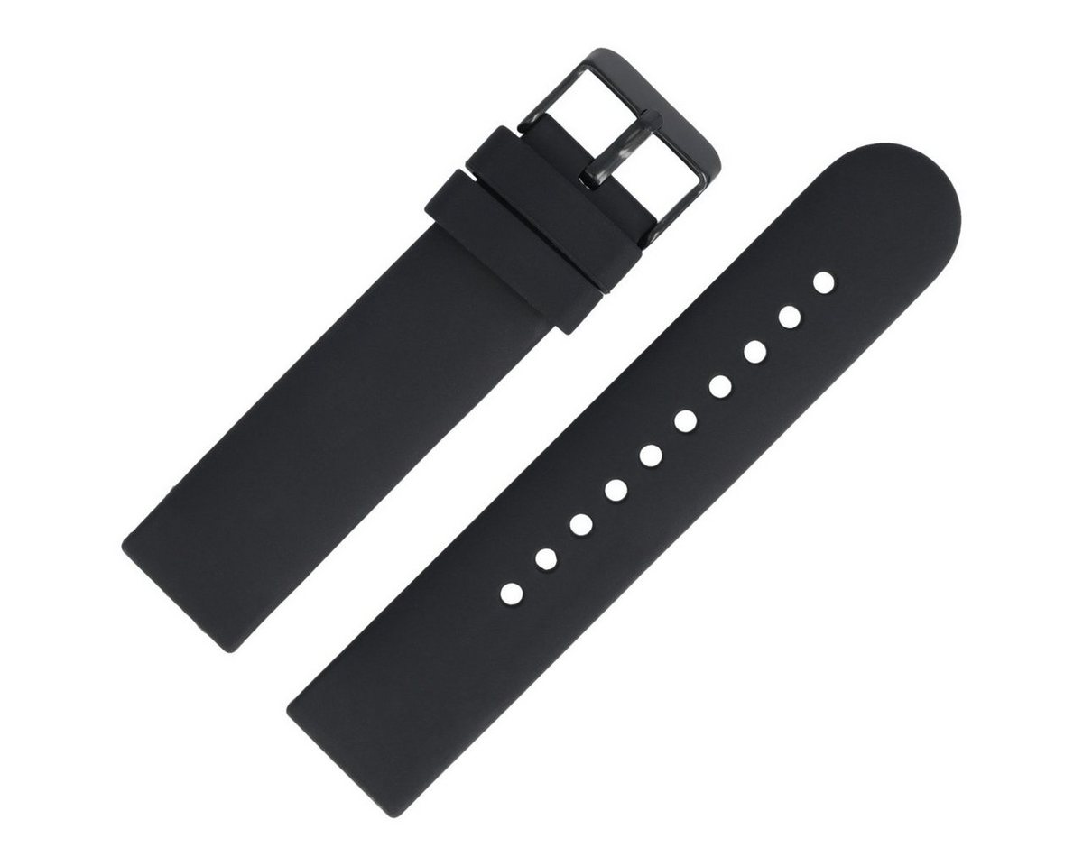MARBURGER Uhrenarmband 20mm Silikon Fitness Smartwatch XS Extra Kurz Schwarz