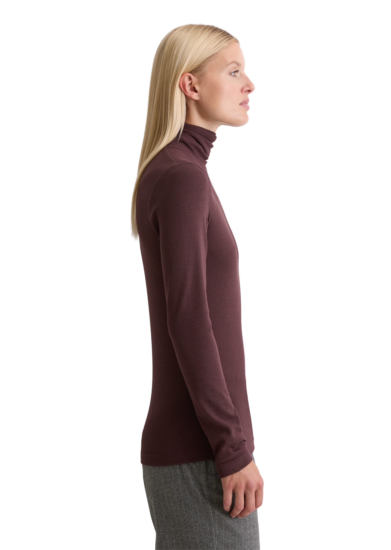 Marc O'Polo Langarmshirt aus soft geripptem günstig online kaufen