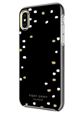 Incipio Handyhülle Sugar Paper LA Cover Party Dot Black für Apple iPhone X/Xs, Glitzer