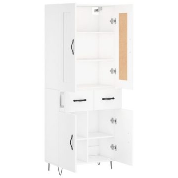 furnicato Sideboard Highboard Weiß 69,5x34x180 cm Holzwerkstoff