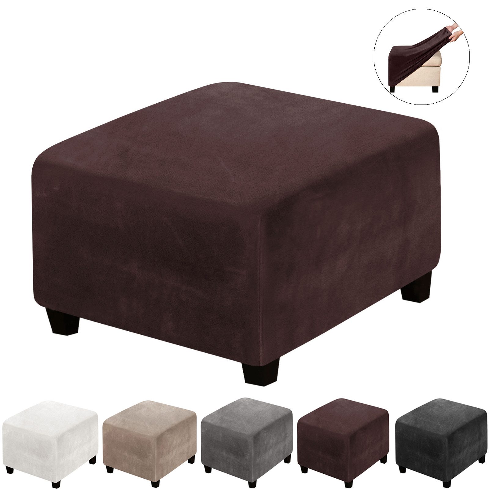 BTTO Stuhlhusse Hockerbezug Sofahusse Stretch Bezug Schonbezug Hocker Sofah günstig online kaufen