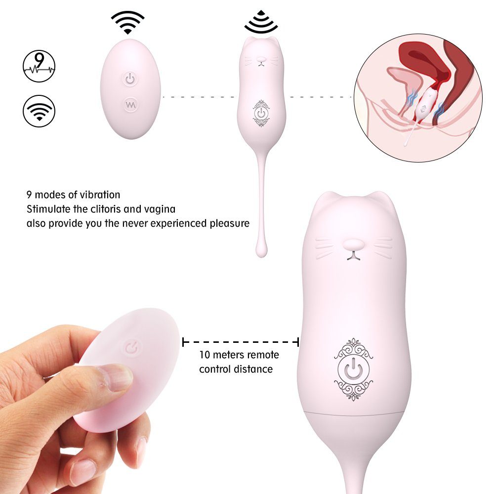 S-Hand Vibro-Ei Vibro Ei (Packung, Bullet MIAOU 3-tlg), Wasserdicht Vibratoren, Mini mit Fernbedienung