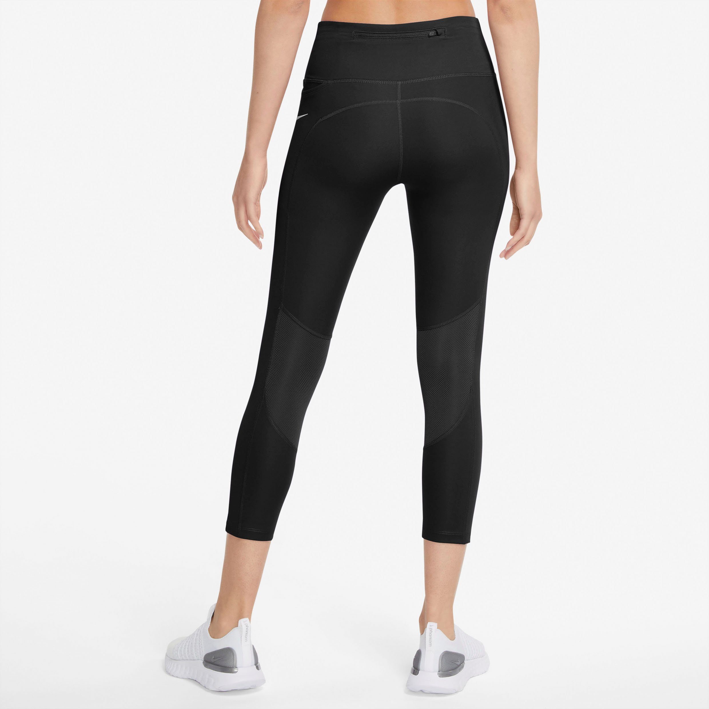 Fast Nike Mid-Rise Leggings Running Lauftights Crop Dri-FIT Women's