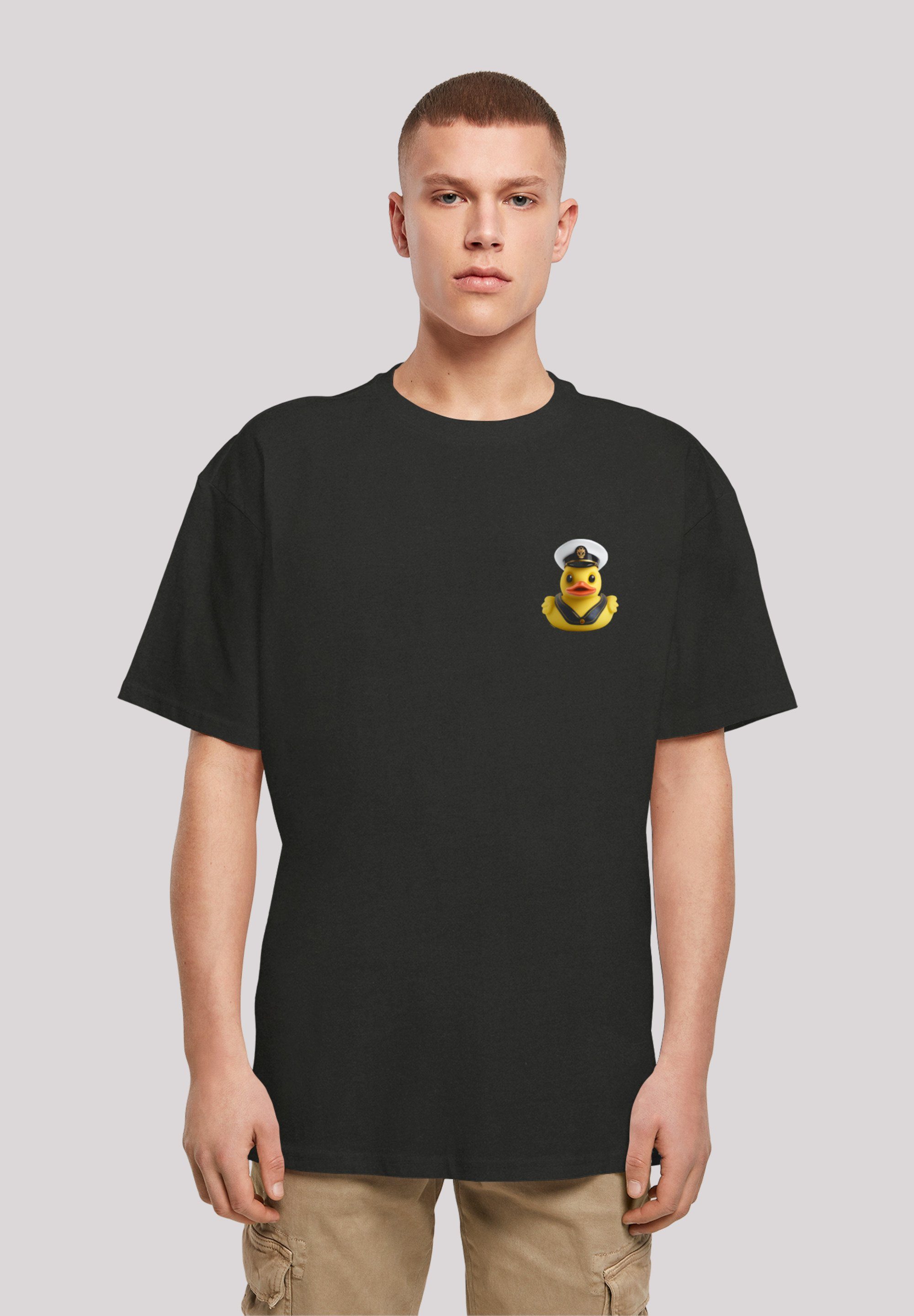 T-Shirt Duck OVERSIZE TEE Captain Print F4NT4STIC Rubber schwarz