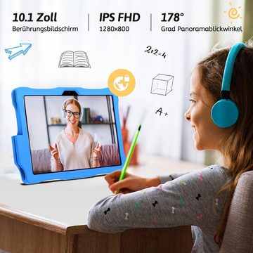 kinstone Unisoc T310 CPU,für Kinder Bluetooth 5,0 Tablet (10,1", 32 GB, Andriod 12, mit Hülle&Stift 3GB RAM 2.4G+5G WLAN Tablet,6000mAh Akku IPS FHD)