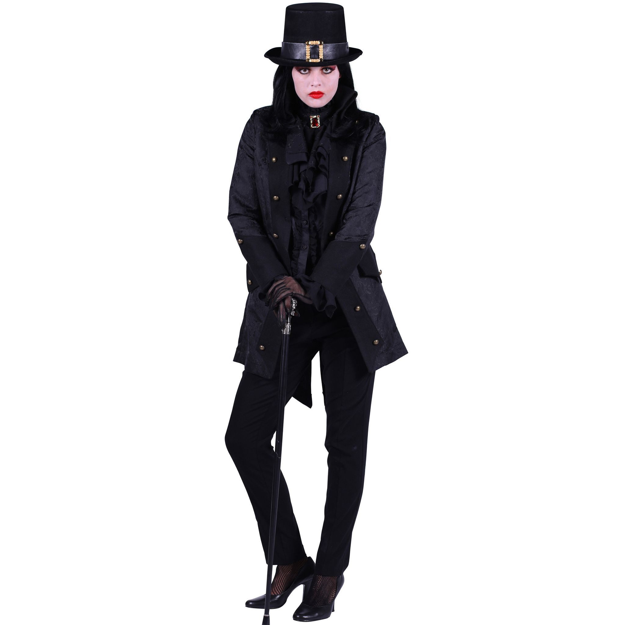 thetru Kostüm Vampirlady Verkleidung Gothic Jacke Damen
