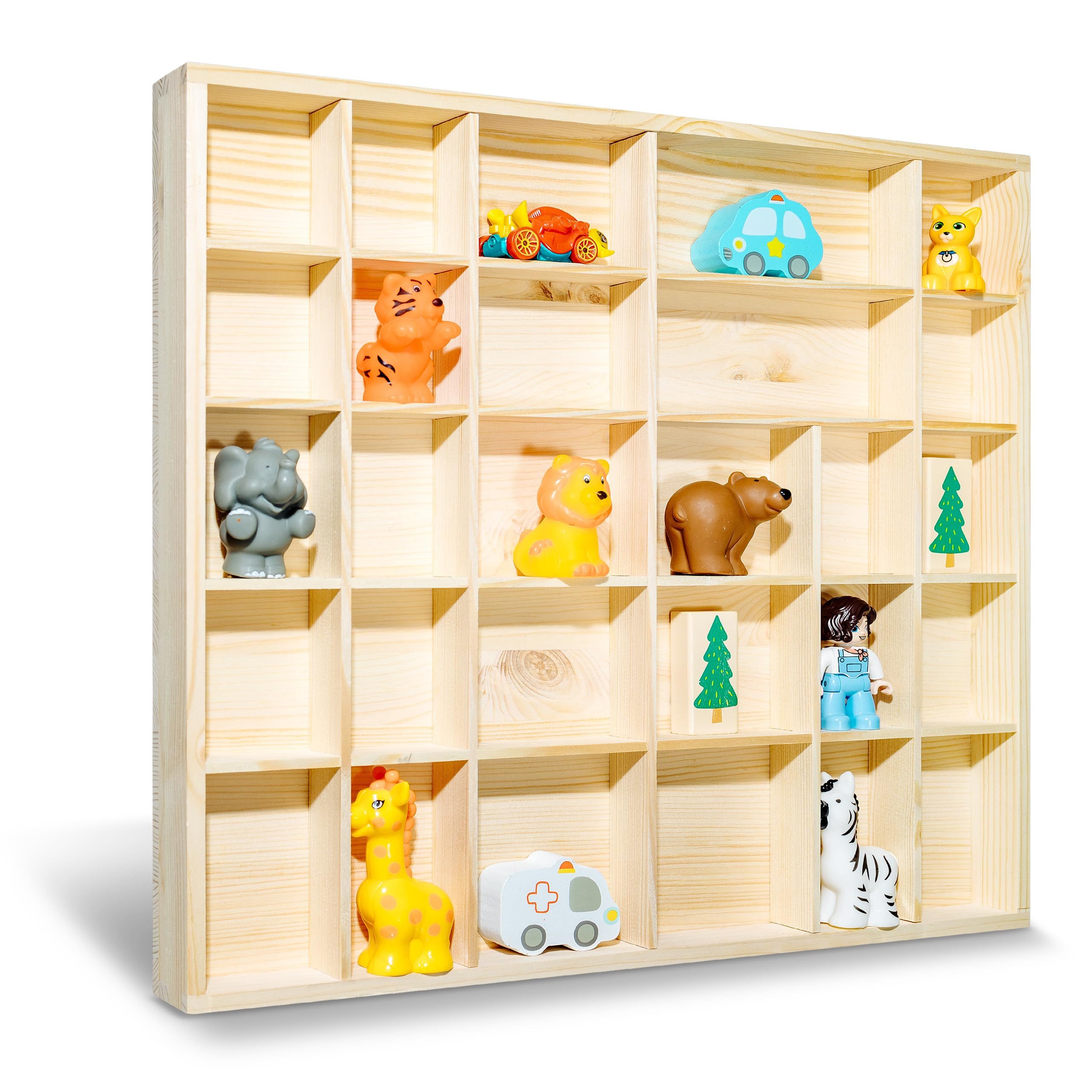 Creative Deco Schubladenbox Setzkasten Holz Sammelbox 28 Fächer 44,5 x 40 x 3 cm