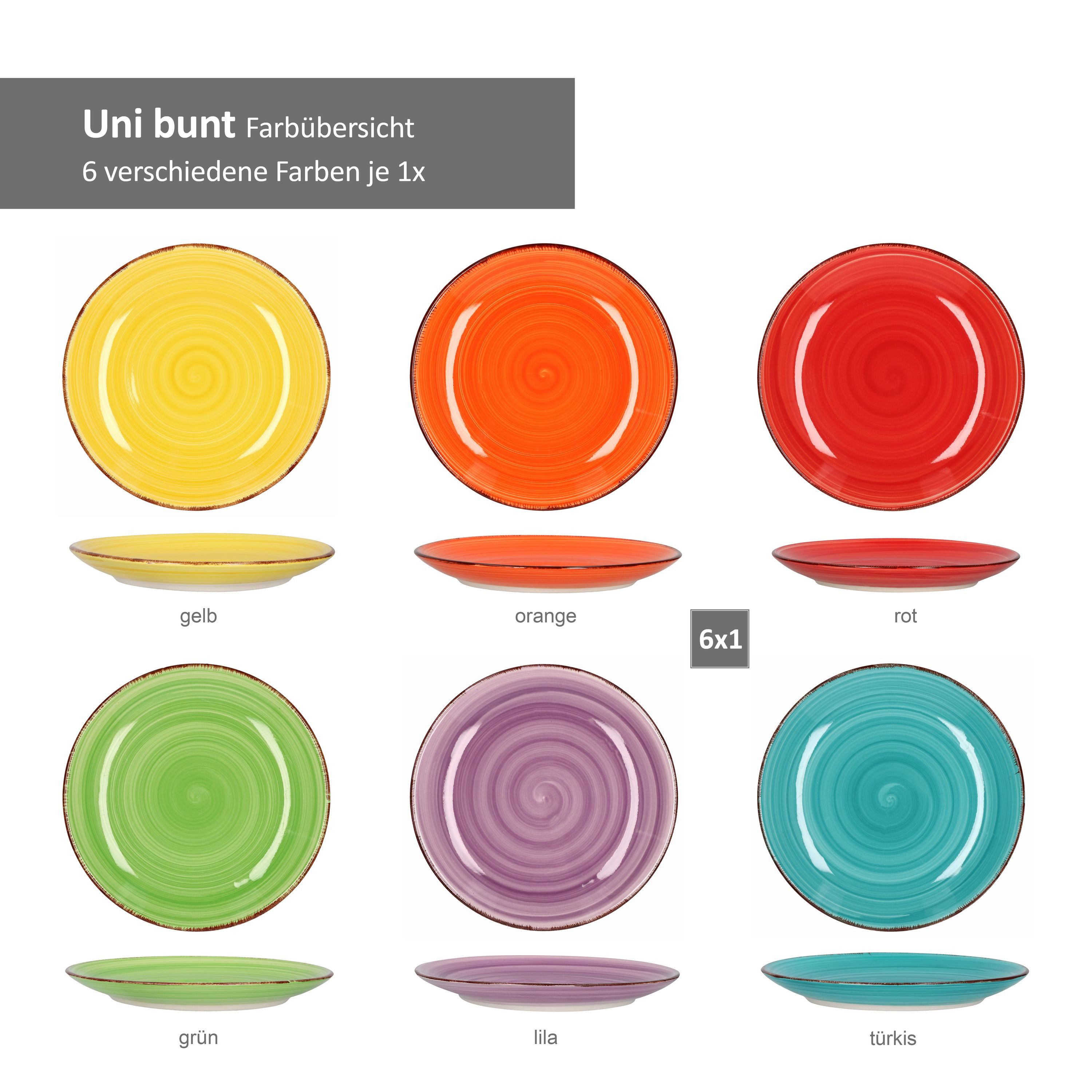 MamboCat Suppenteller 6er Set Suppenteller Uni Bunt – Bild 5 von 5