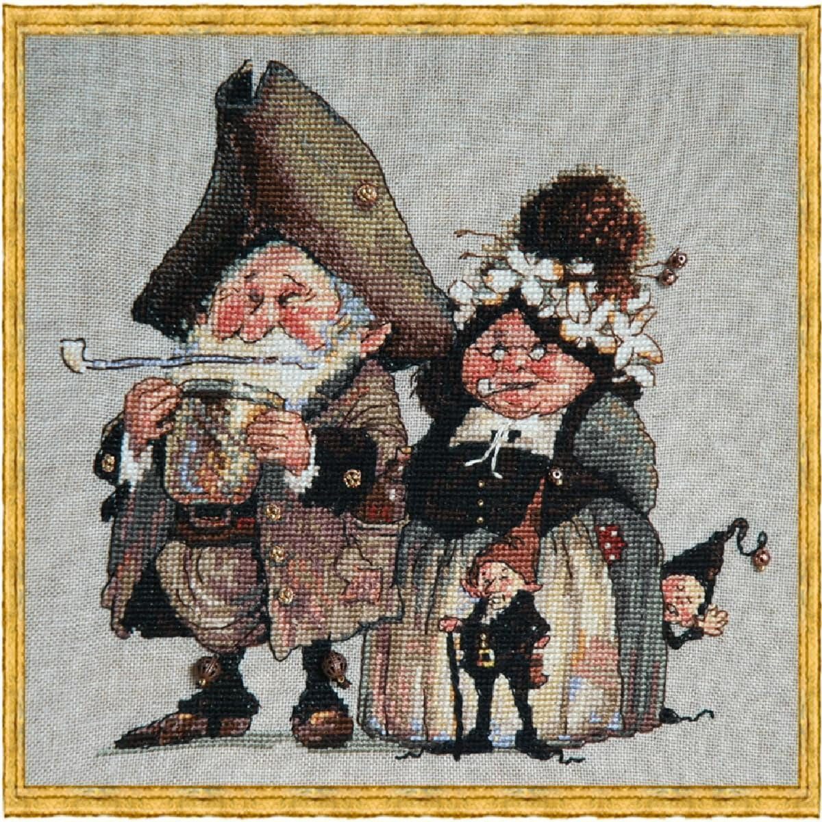 Kreativset Nimue Kreuzstich Set "Vintage Kessel", Zählmuster, 76K, 17x17cm