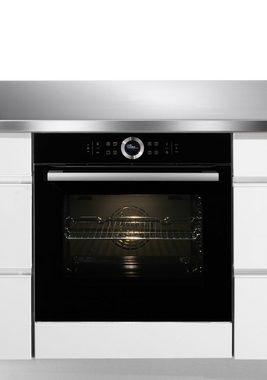 BOSCH Einbaubackofen Serie 8 HBG635B, mit Teleskopauszug nachrüstbar, ecoClean Direct, mit Pizzastufe