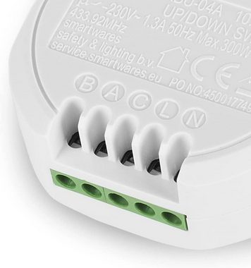 smartwares Schalter Funk-Einbauschalterset für Rollladen Plug & Connect 3x Unterputzschalter, Batteriebetrieben,300 W – SH4-99559, Weiß