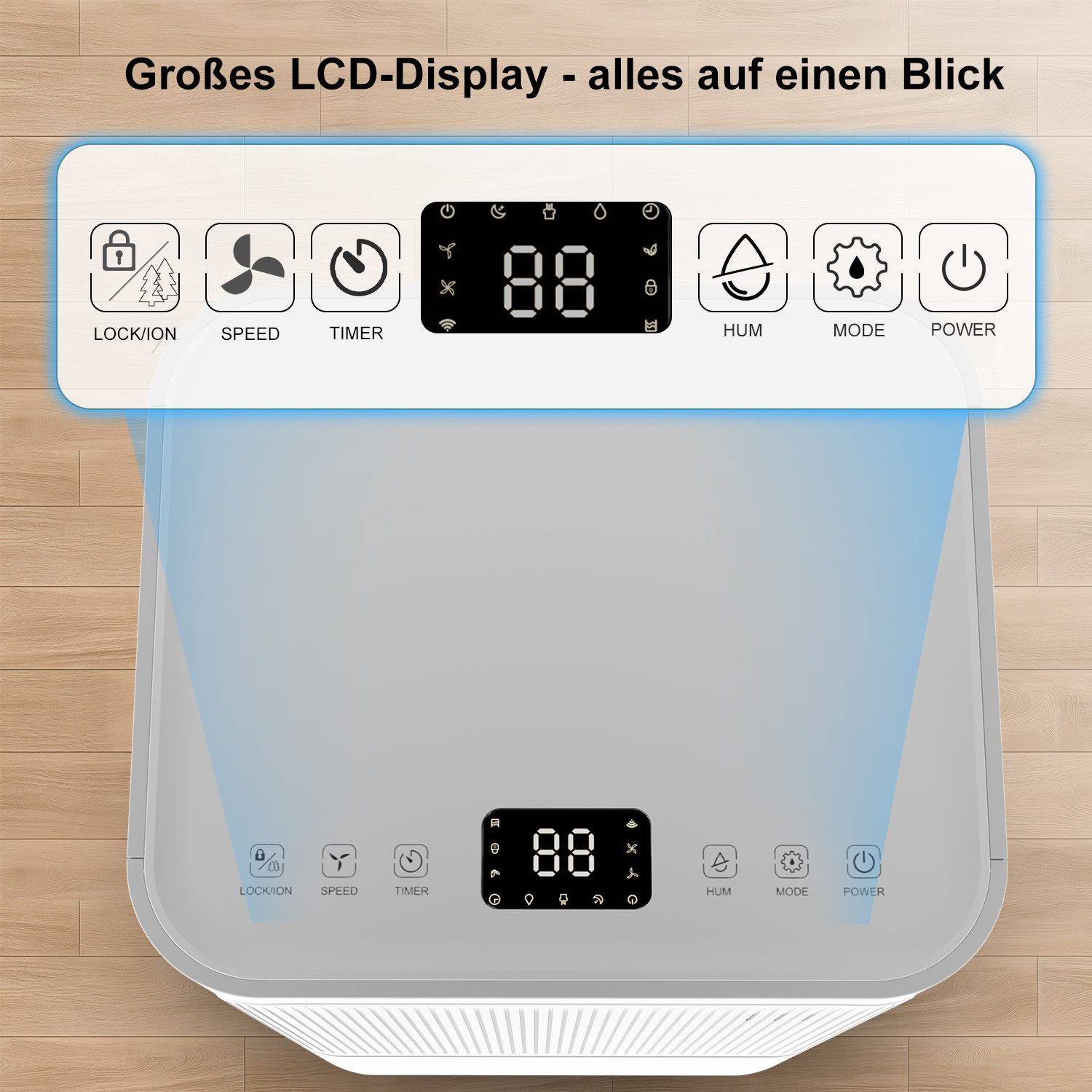 LETGOSPT Luftentfeuchter Luftentfeuchter Elektrisch, Raumentfeuchter Leise günstig online kaufen