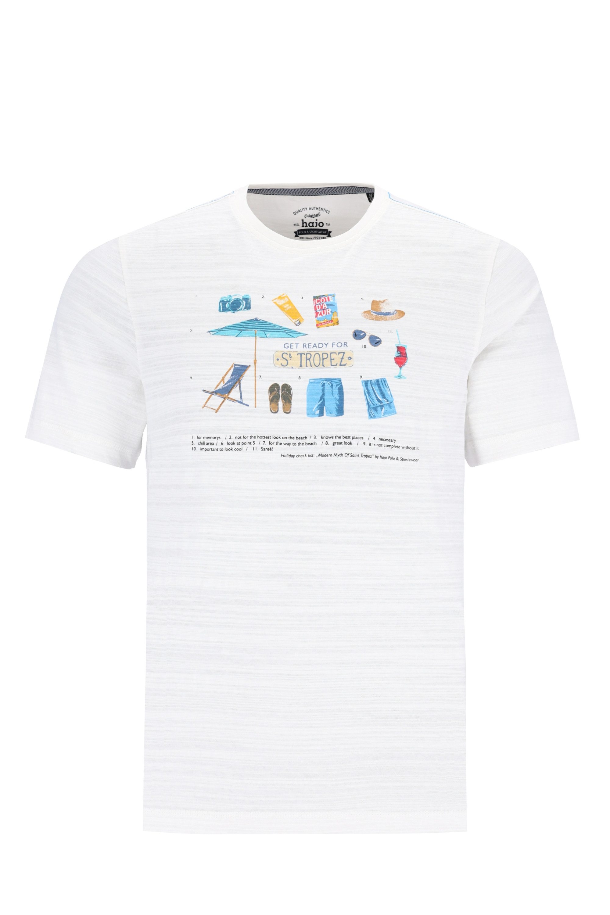 Hajo T-Shirt H T-Shirt RH FlammengarnGet ready weiß