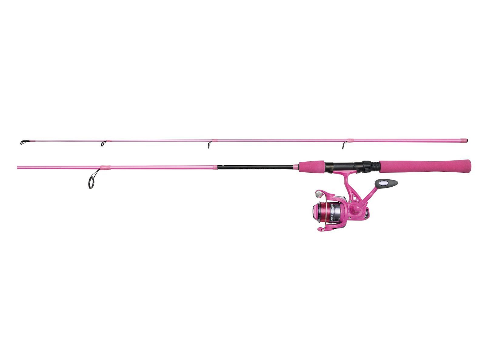 Kinetic Spinnrute RAMASJANG CC PINK combo kombi SET Rute + Rolle + Schnur - 165cm, 210cm, (3-tlg), Eingebaute LED-Lampe