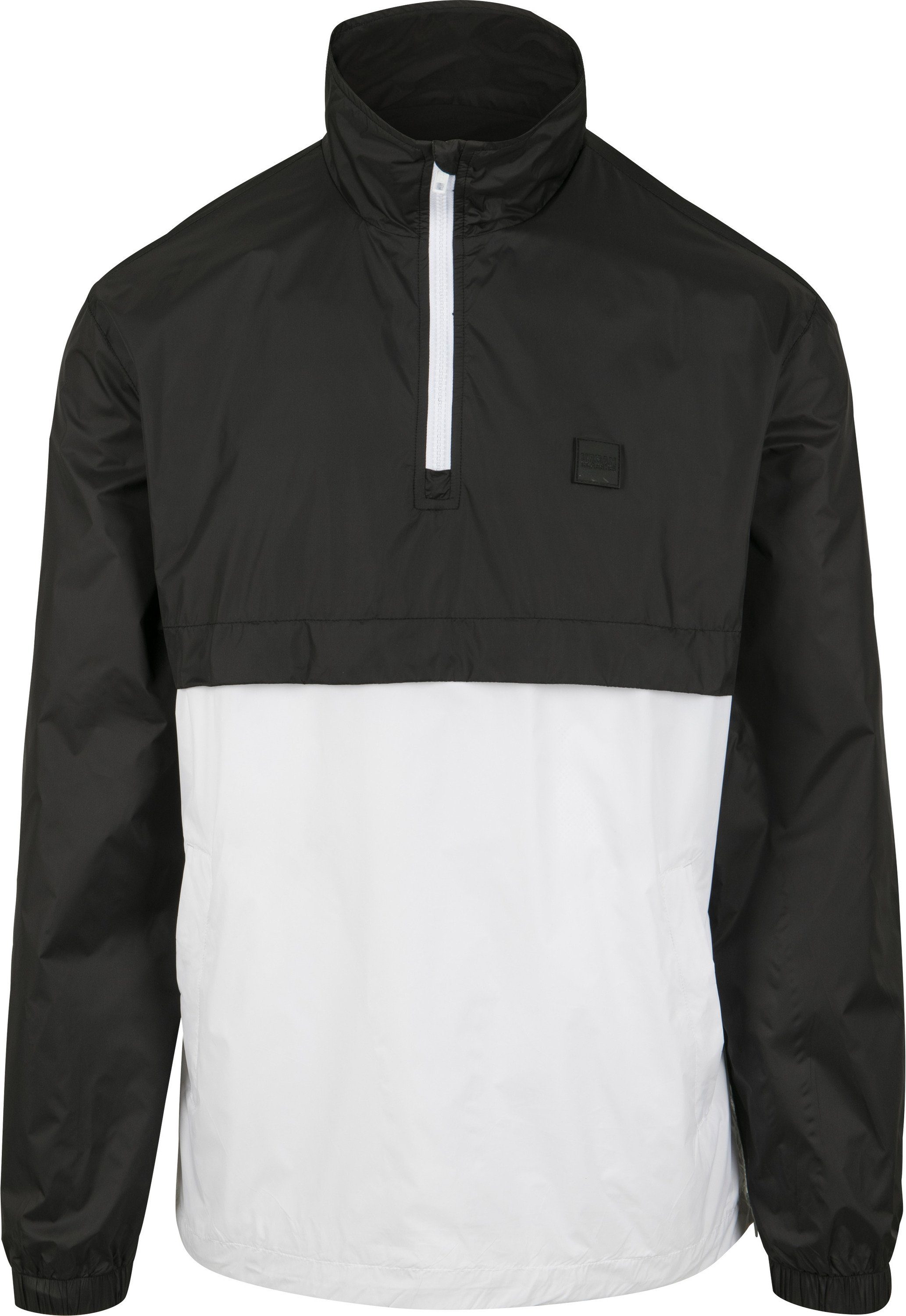 URBAN CLASSICS Outdoorjacke Herren Stand Up Collar Pull Over Jacket (1-St) black/white