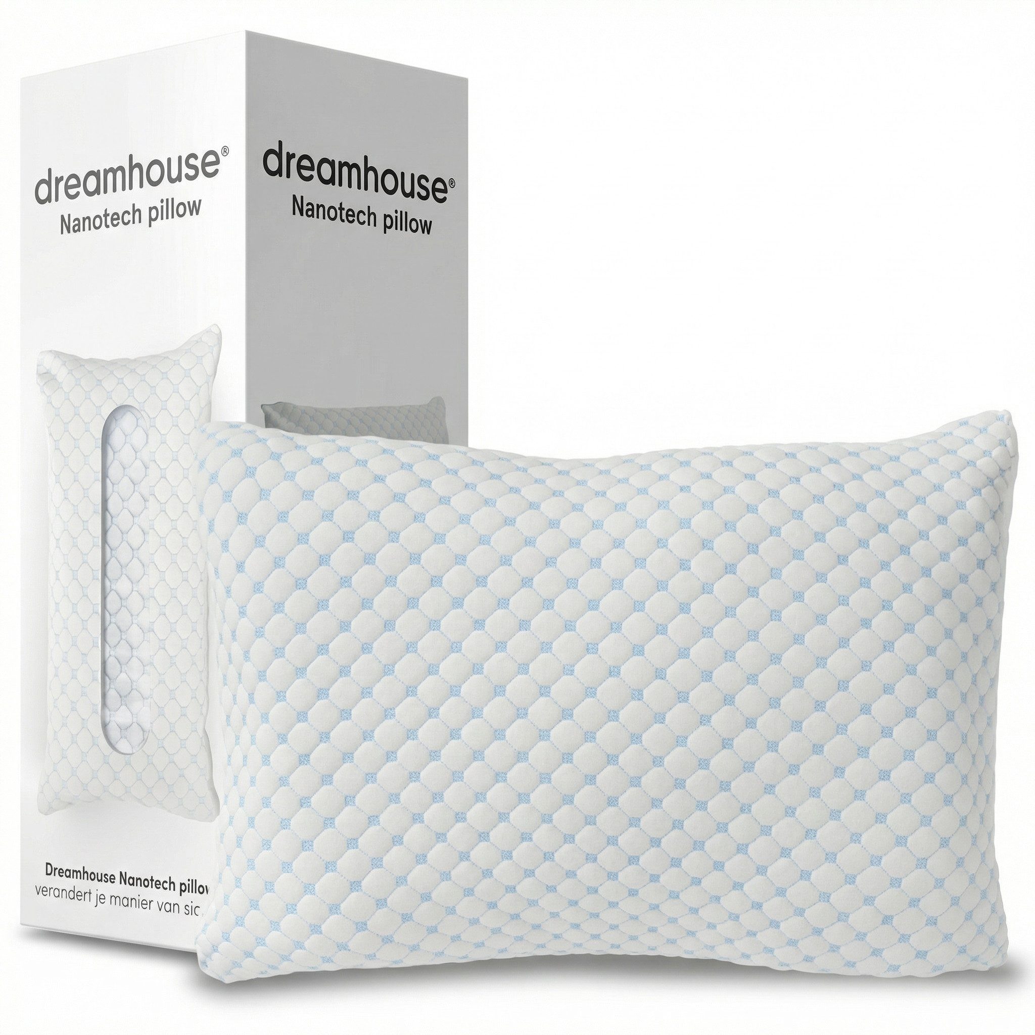 gowoll Kopfkissen Memory Foam Viscoschaum Nackenstützkissen Kopfkissen 40x60 cm, Füllung: 100% Visco, Bezug: Waschbarem Bezug, für alle Schlafpositionen, 1-tlg, Ergonomisches Nackenstützkissen Anti Schnarch Pillow