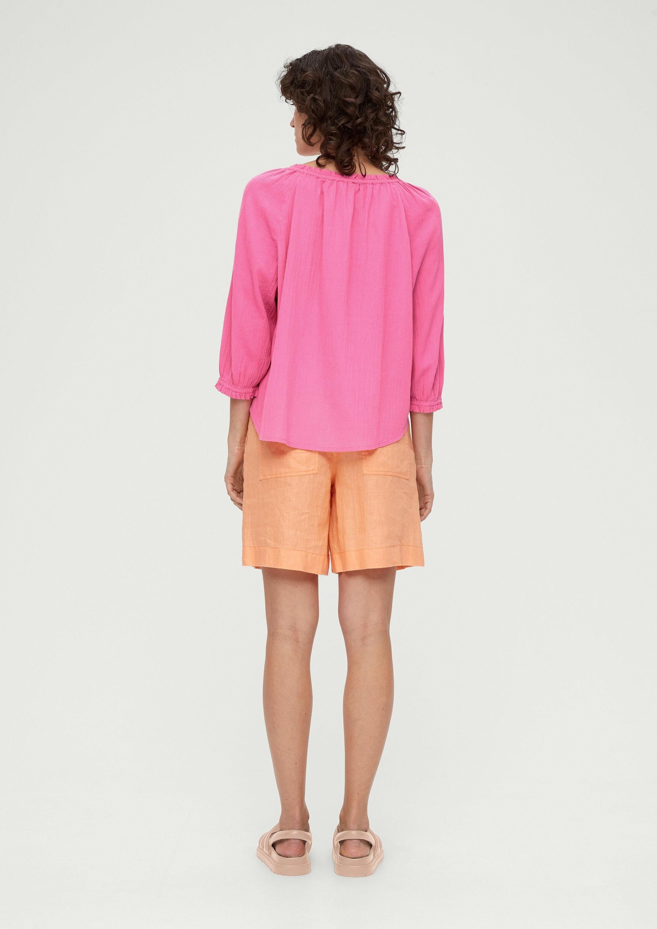s.Oliver Langarmbluse Bluse Bluse in Crêpe-Optik
