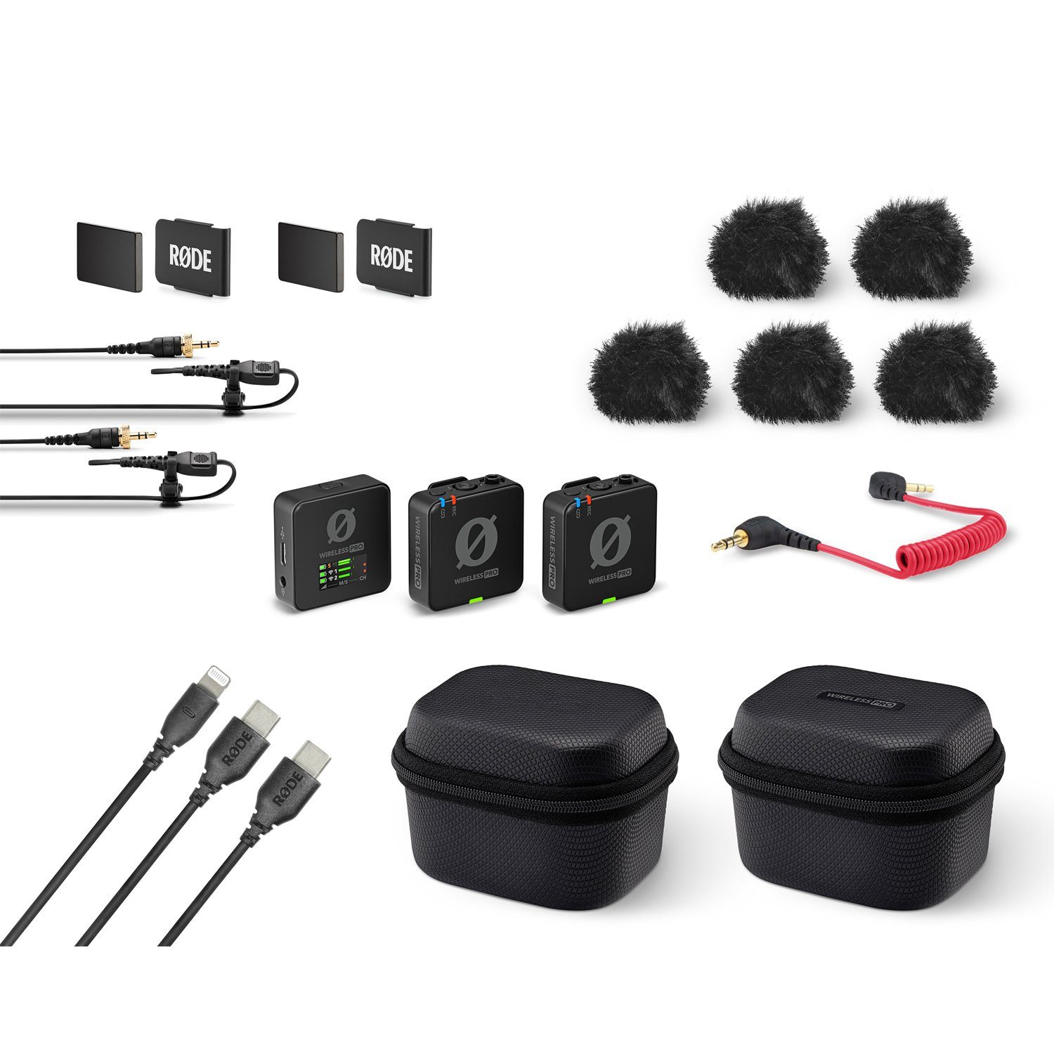 RØDE Rode Wireless Pro 2-Kanal Drahtlos-Mikrofonset Digitales Aufnahmegerät (Inklusive Zubehör)