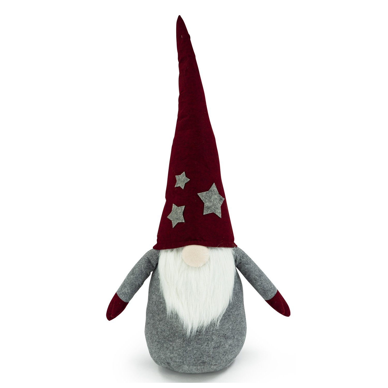 MARELIDA Weihnachtsfigur Wichtel ALFRED Bart Dekofigur rote biegbar Mütze Weihnachtsfigur 1m (1 St)