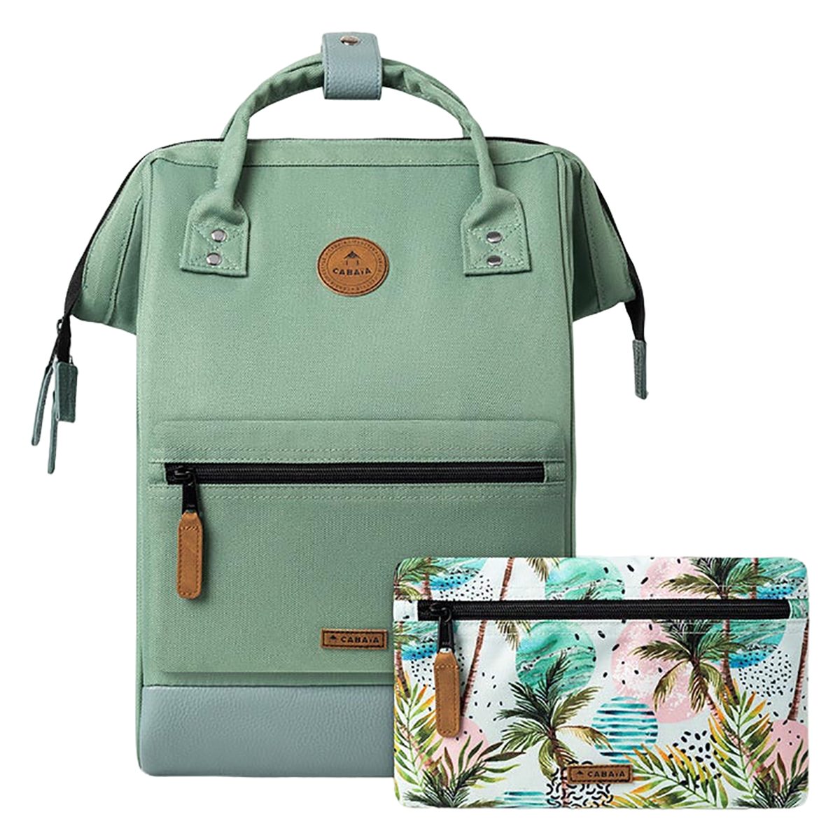 CABAIA Rucksack Seville (Set, 3-tlg., inkl. 2 auswechselbaren Vordertaschen), Tagesrucksack mit austauschbaren Vordertaschen