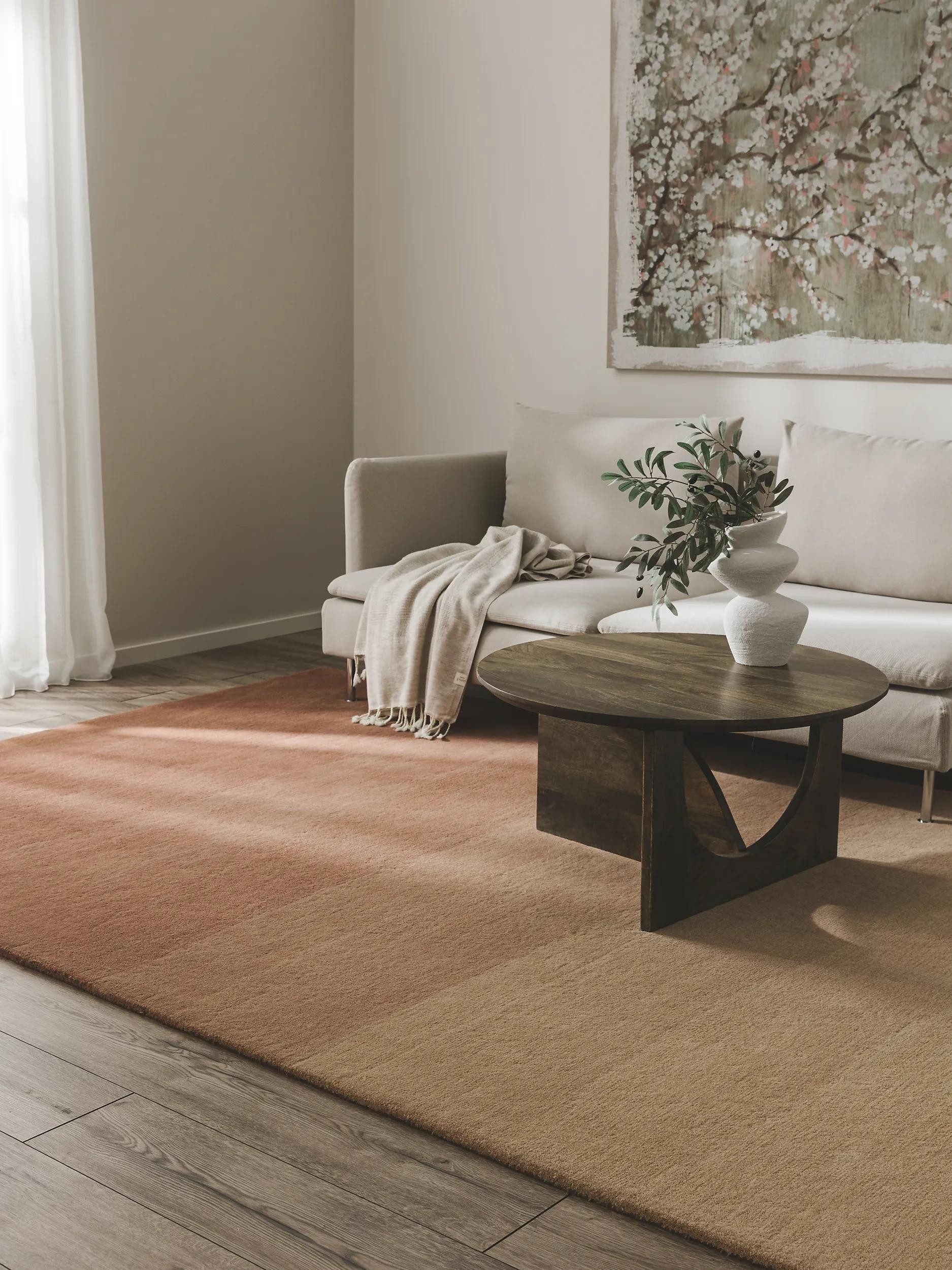 benuta Wollteppich Dawn, rechteckig, Höhe: 6 mm, Wolle, Teppich Wohnzimmer, Schlafzimmer, Esszimmer, Flur, Hygge & Cozy