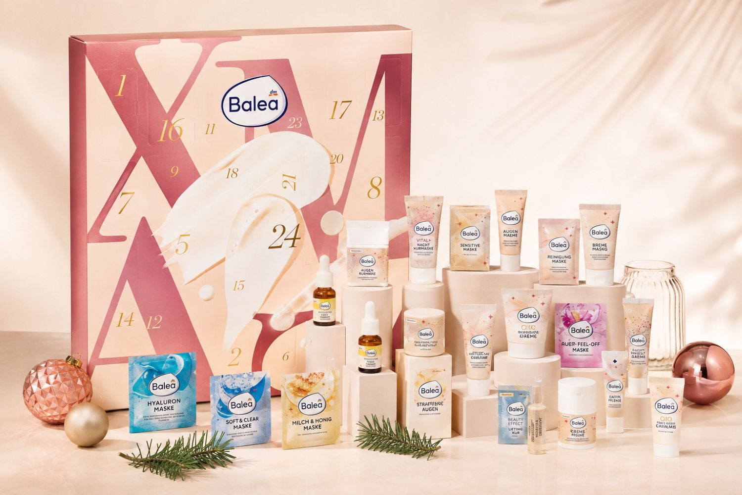Balea Kosmetik-Adventskalender Adventskalender Face 2026 (24-tlg), Adventskalender mit 24 Türchen